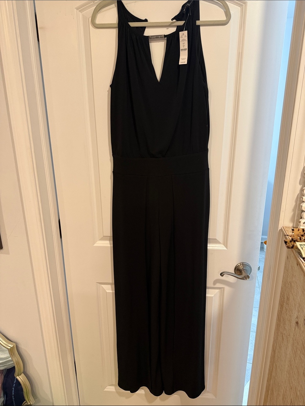 WHBM NWT Black Wide-Leg Jumpsuit